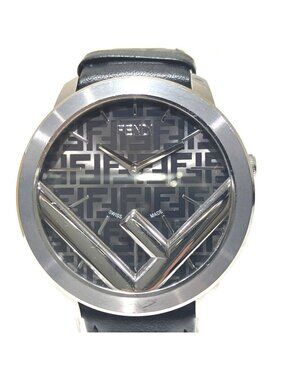 Fendi Runaway F is Fendi Watch SS Leather Quartz Gray Dial